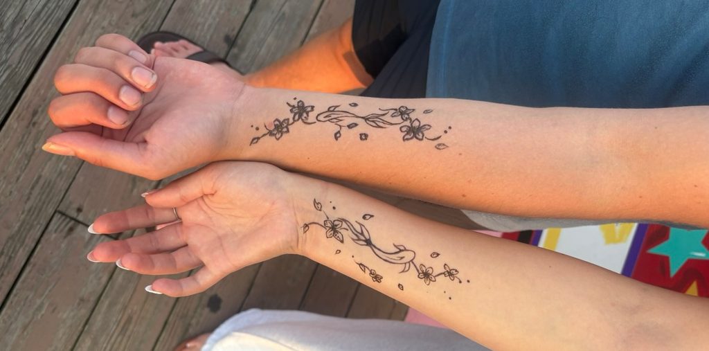 henna tattoos at Stockton college in south jersey